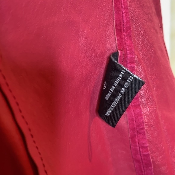 Carlos Falchi Sz M Raspberry Pink Suede Jacket Coat - Picture 12 of 14